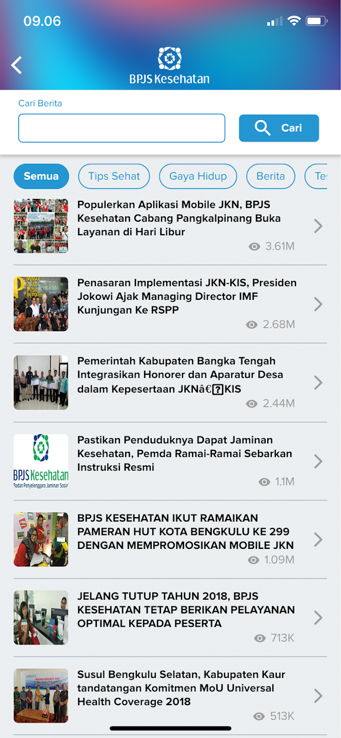 Screenshot of Mobile JKN mobile